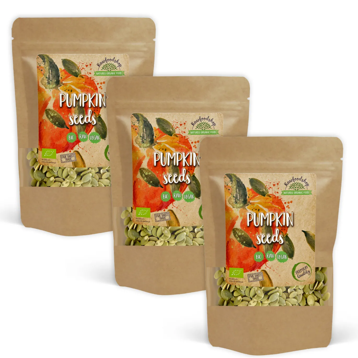 Pumpakärnor EKO 500g x 3 paket