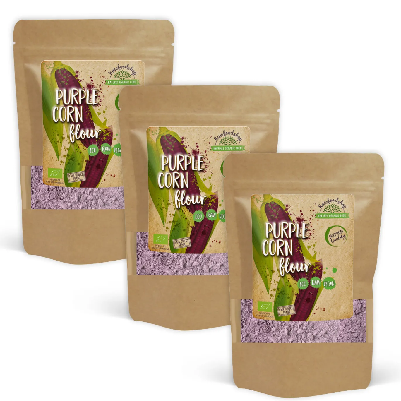 Purple Corn Pulver EKO 500g x 3 paket