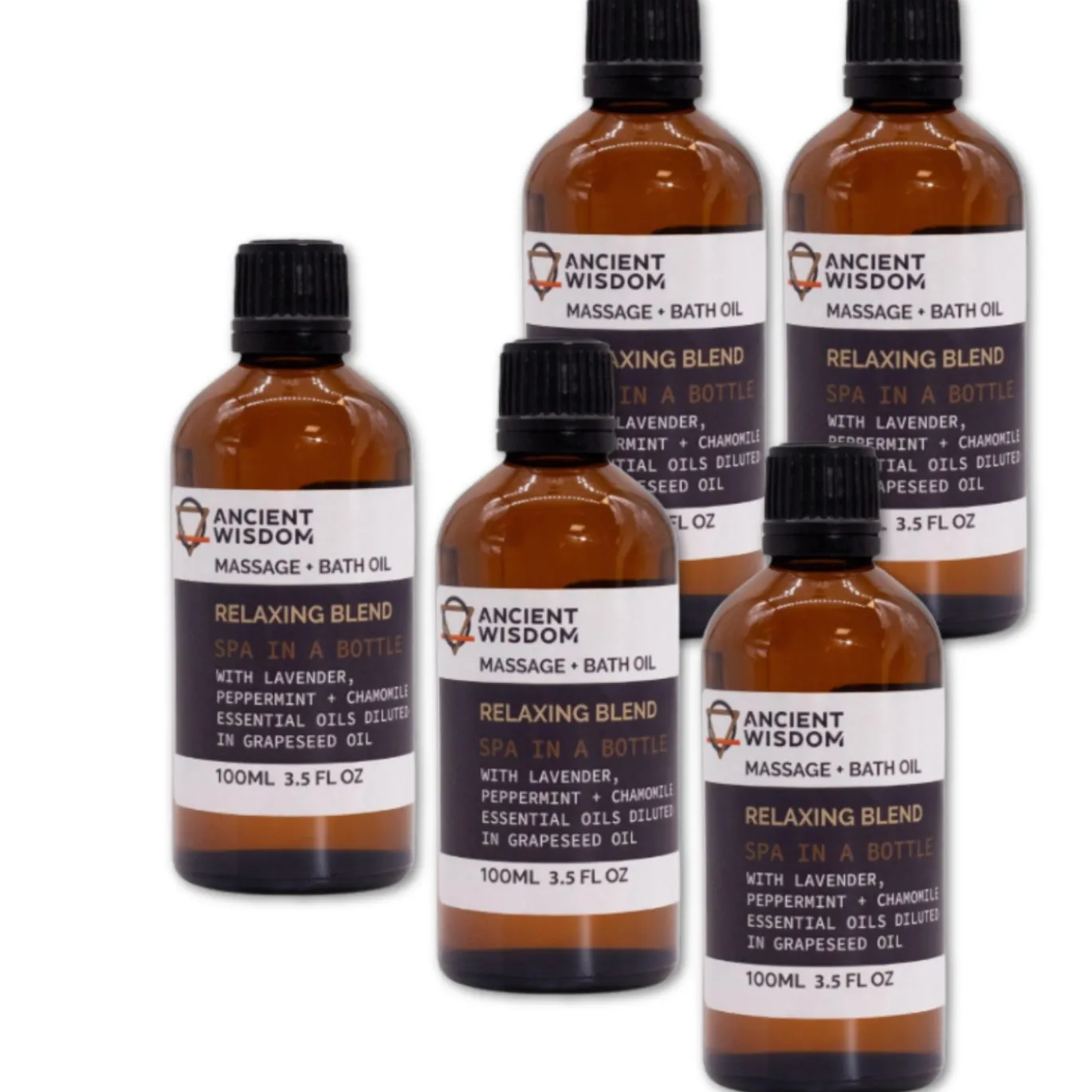 Relaxing Massageolja 100ml x 5 flaskor
