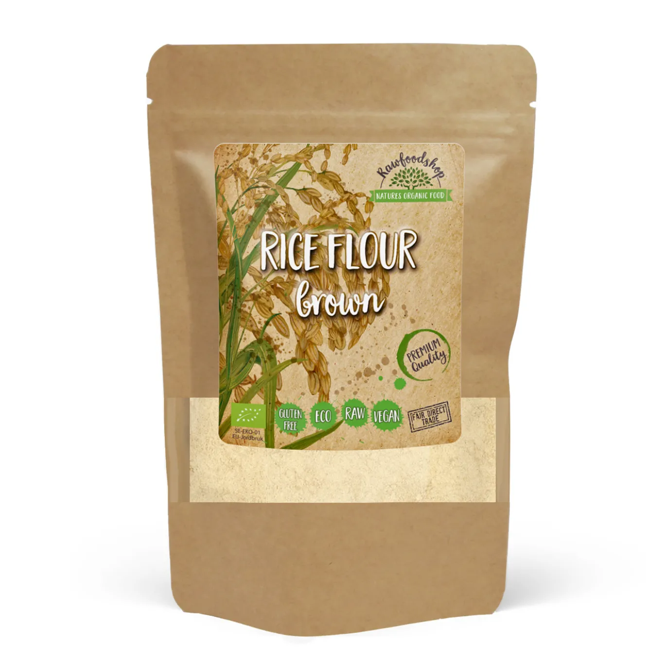 Rismjöl Brunt Glutenfritt EKO 1kg