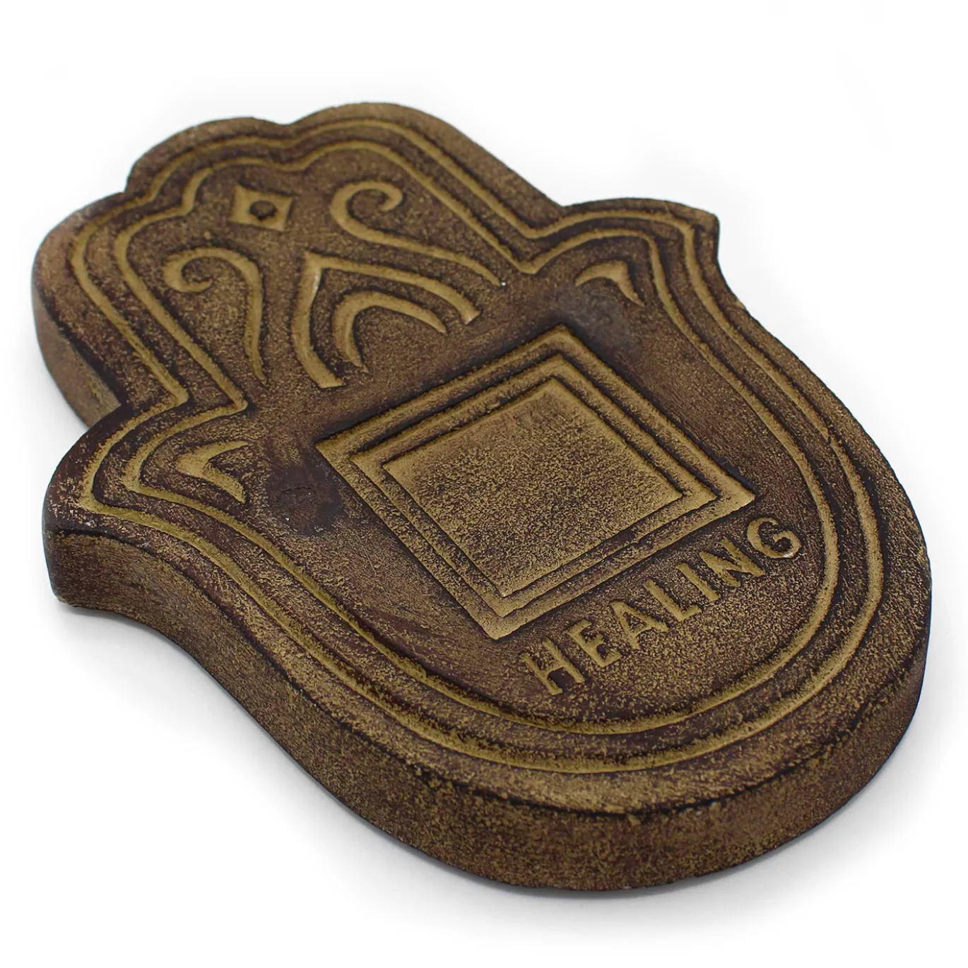 Rökelsefat Svart Lava 23x17cm