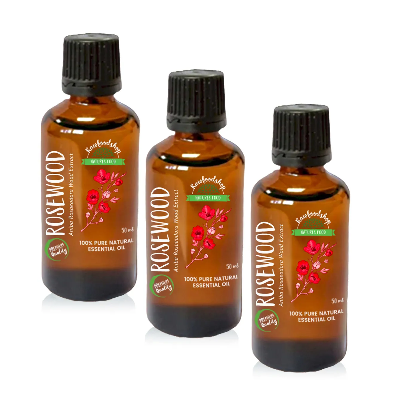 Rosenträ Eterisk Olja 50ml x 3 flaskor