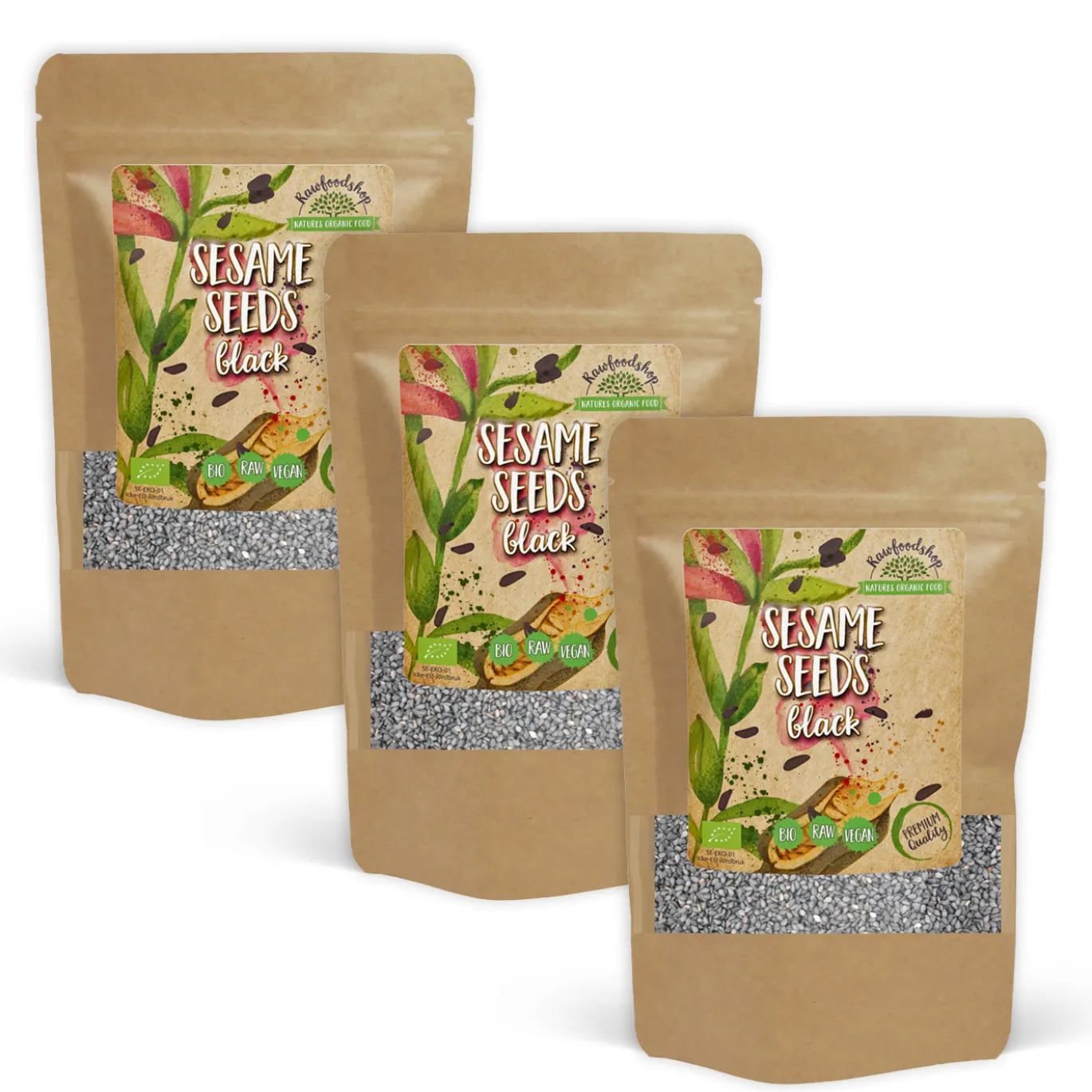 Sesamfrön Svarta EKO 500g x 3 paket