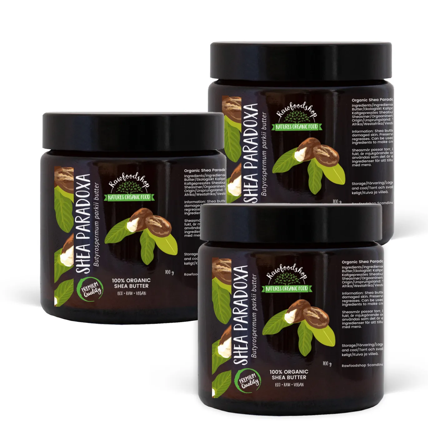Sheasmör Paradoxa EKO 100g x 3 burkar