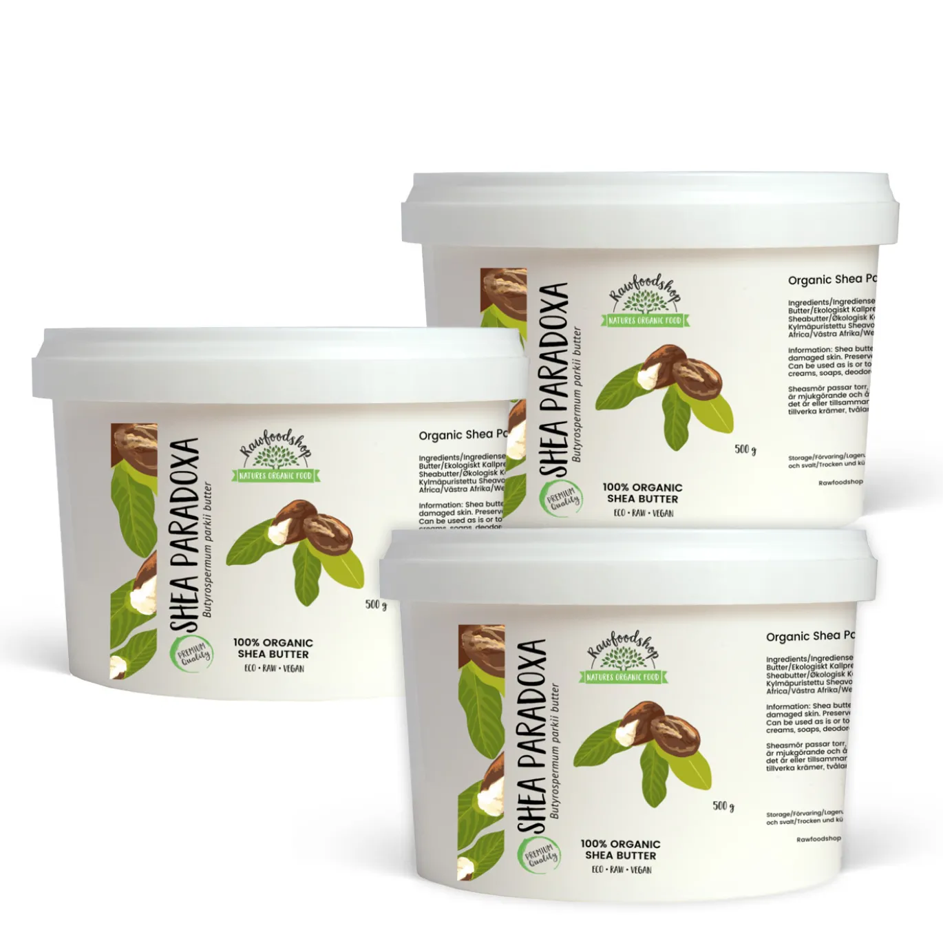 Sheasmör Paradoxa EKO 500g x 3 burkar
