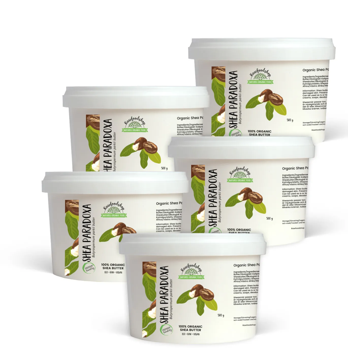 Sheasmör Paradoxa EKO 500g x 5 burkar