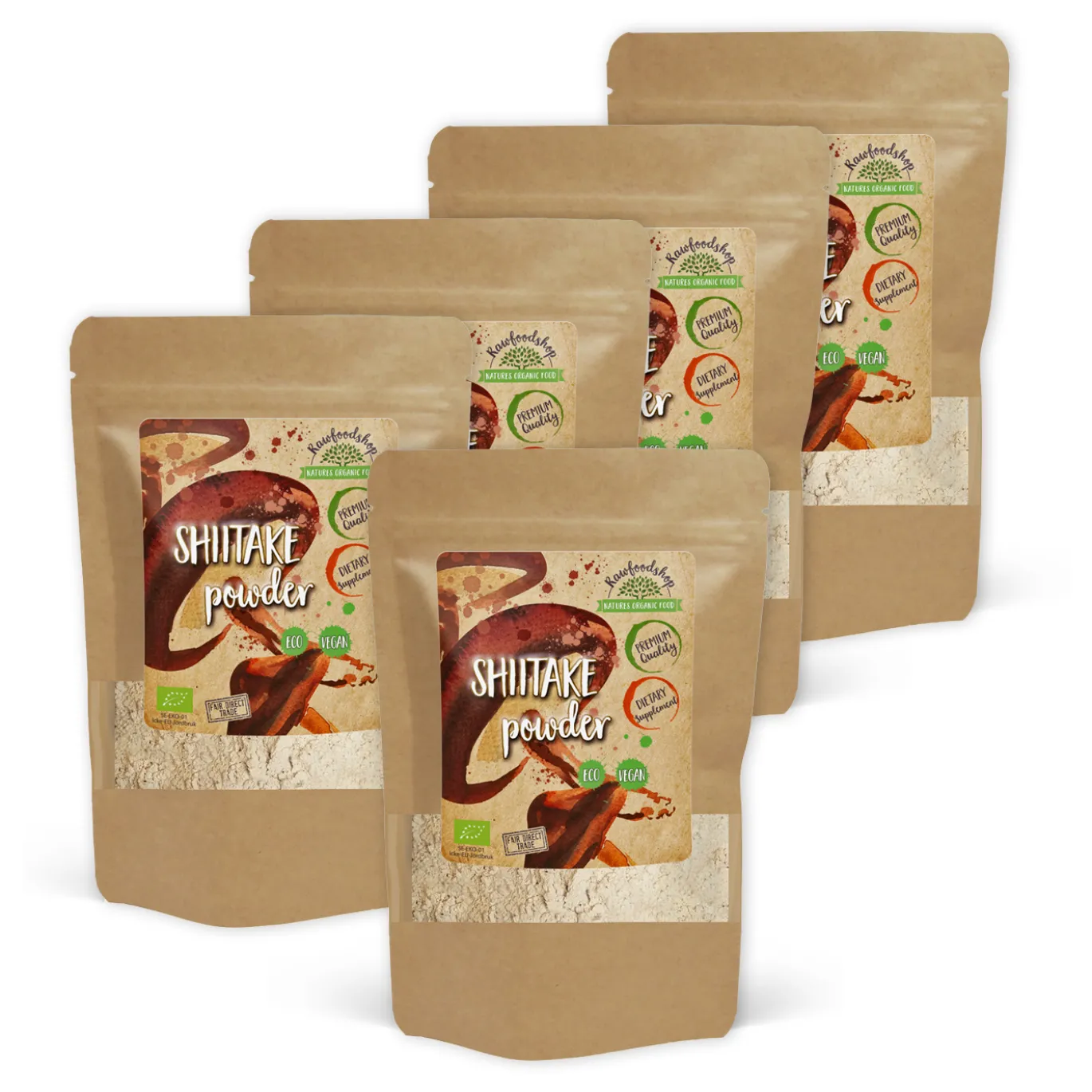 Shiitake Pulver EKO 250g x 5 paket