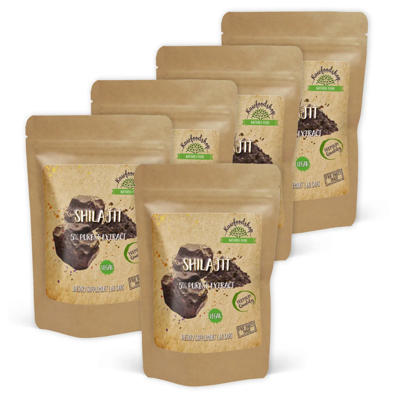 Shilajit Extract 500mg 60 kapslar x 5 paket