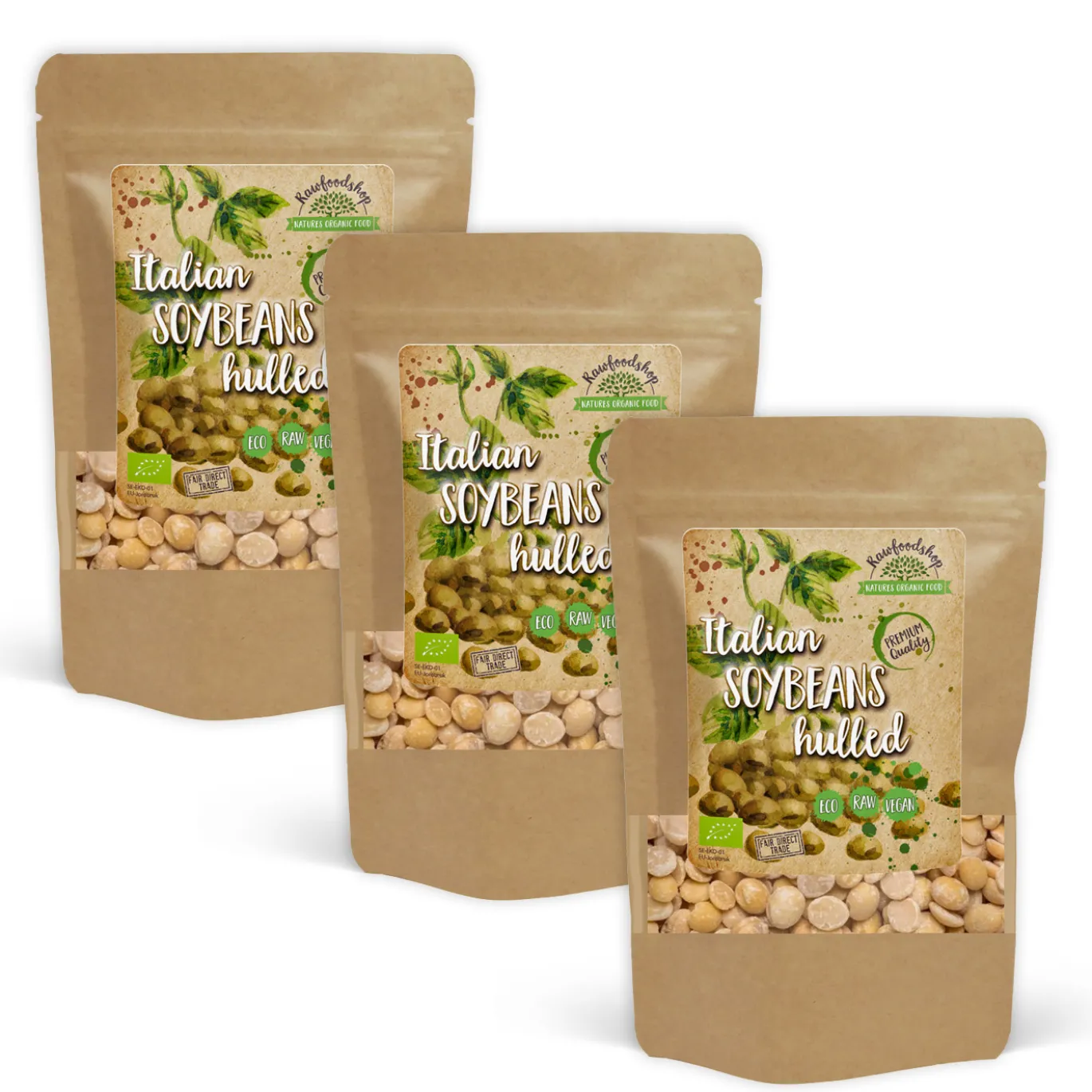 Sojabönor Skalade EKO 500g x 3 paket