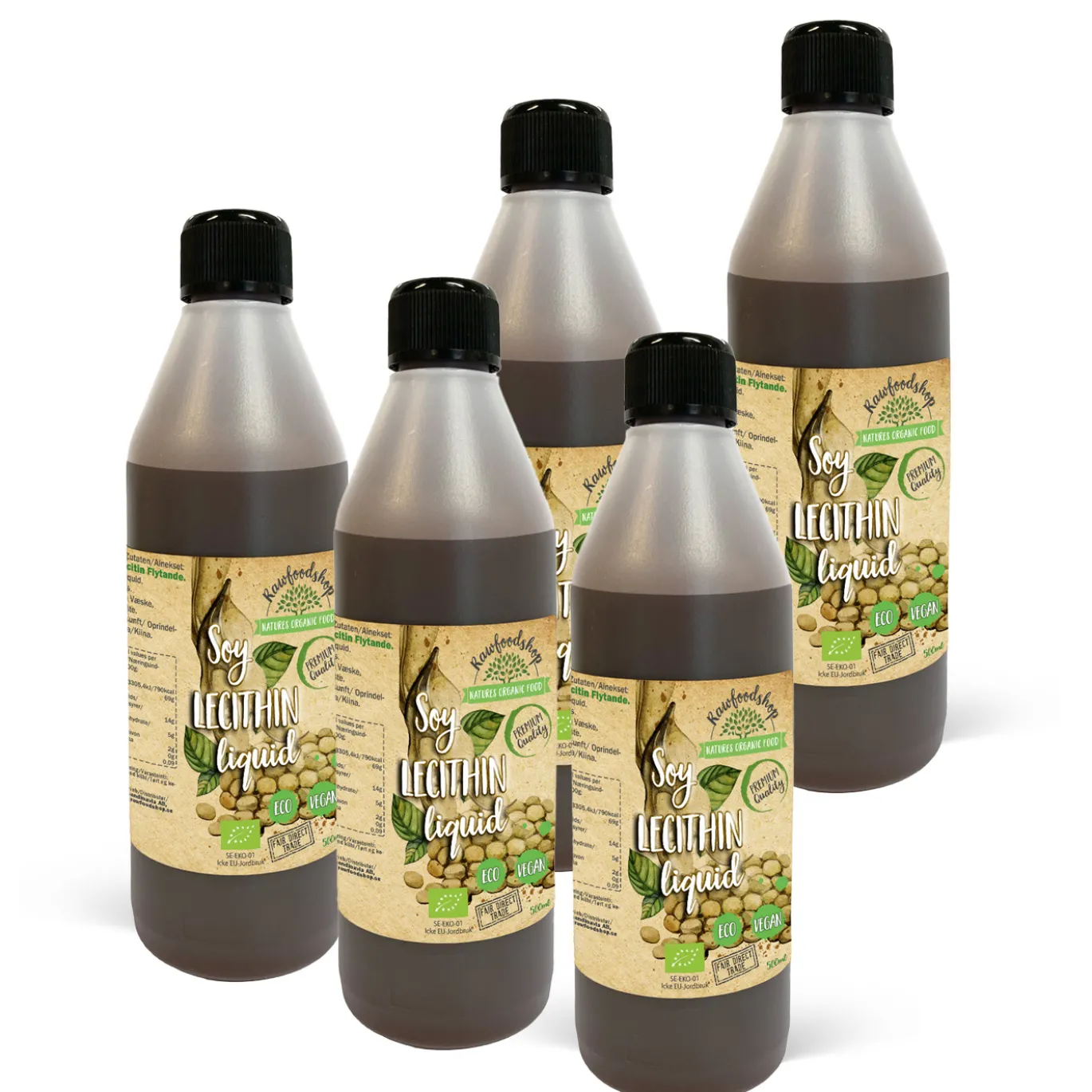 Soja Lecitin Flytande EKO 500ml x 5 flaskor