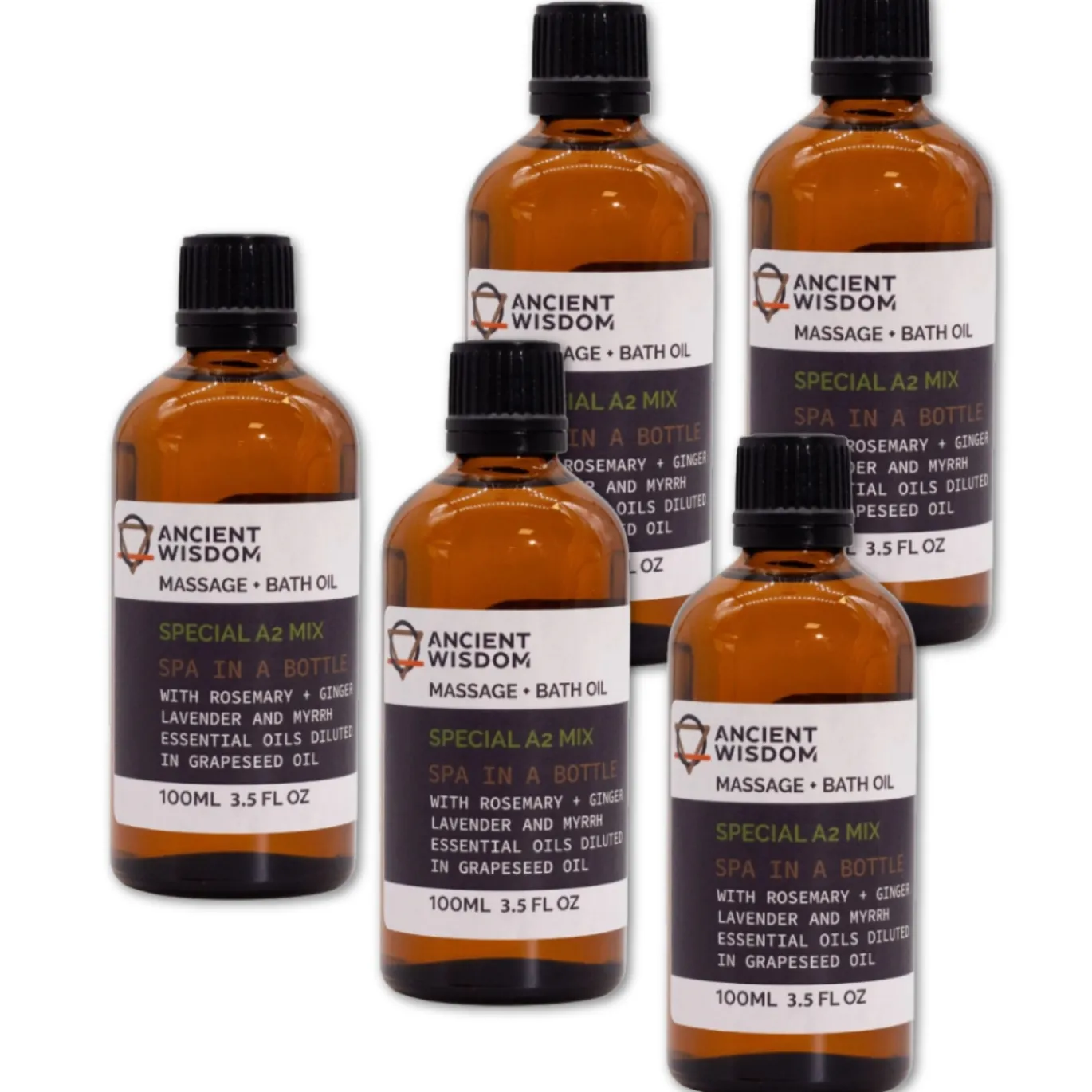 Special A2 Mix Massageolja 100ml x 5 flaskor