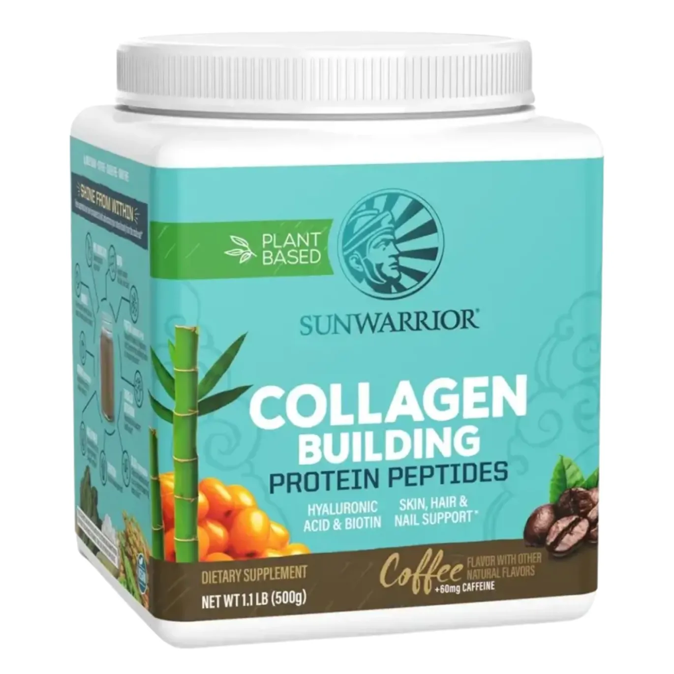 Sunwarrior Collagen Building Protein Peptides Kaffe 500g