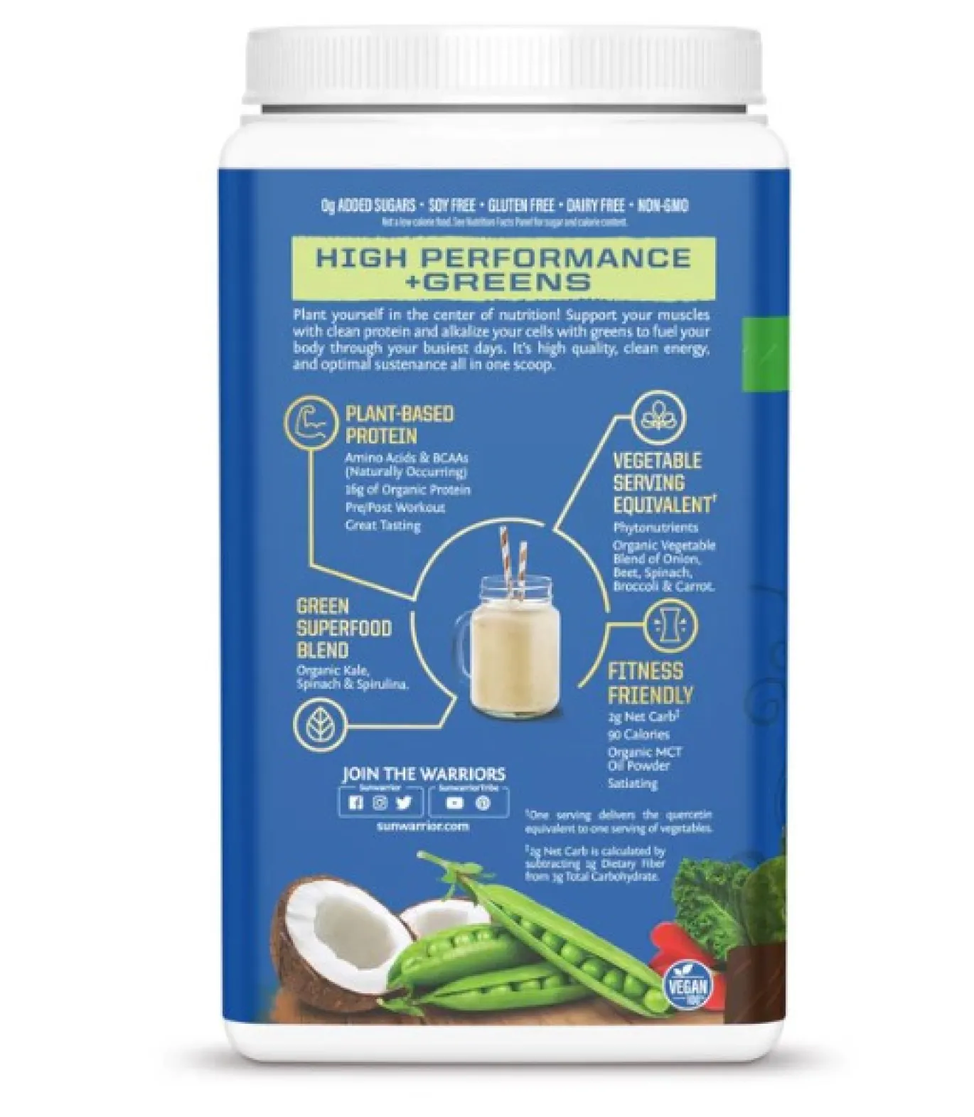 Sunwarrior Warrior Blend Protein+Greens Chocolate 750g