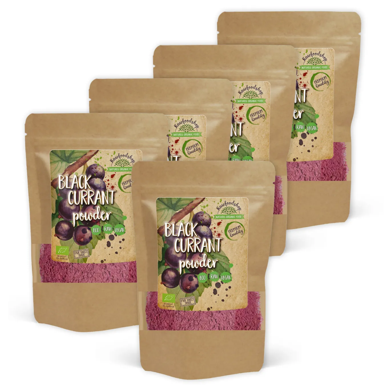 Svart Vinbär Pulver EKO 250g x 5 paket