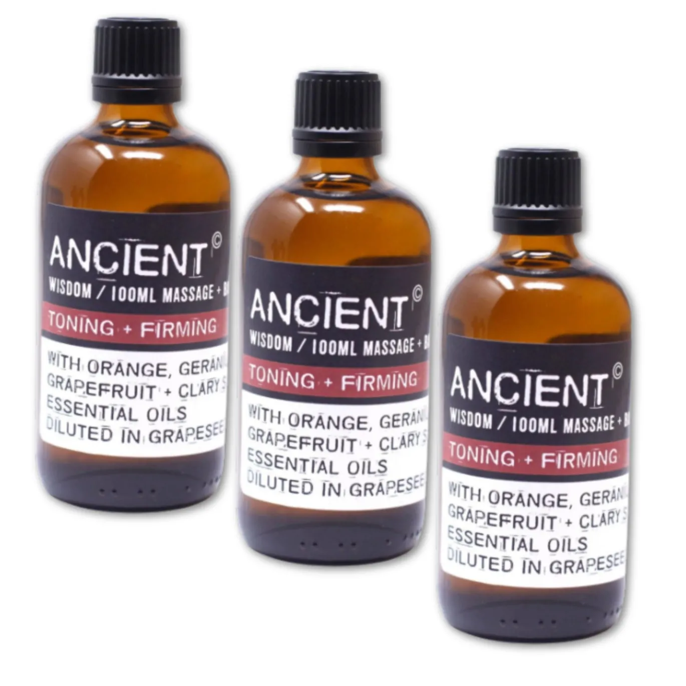 Toning & Firming Massageolja 100ml x 3 flaskor