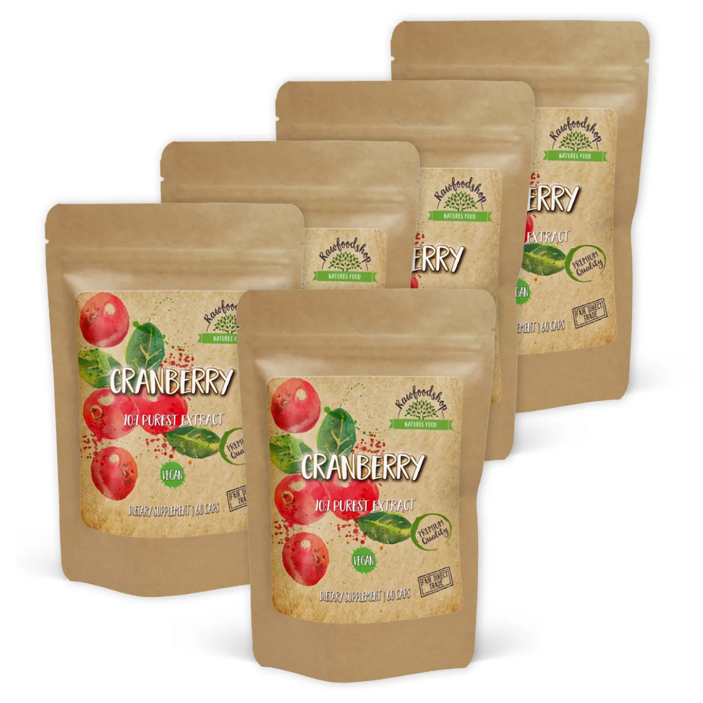 Tranbär Extract 400mg 60 kapslar x 5 paket