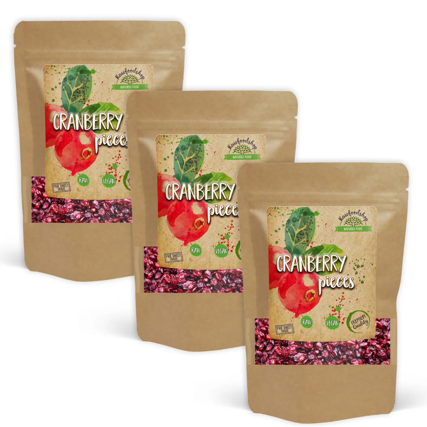 Tranbär i bitar 1kg x 3 paket
