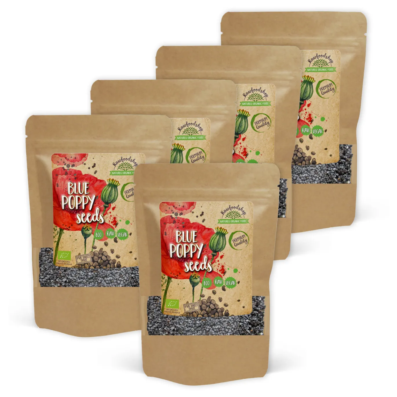 Vallmofrön Blå EKO 100g x 5 paket