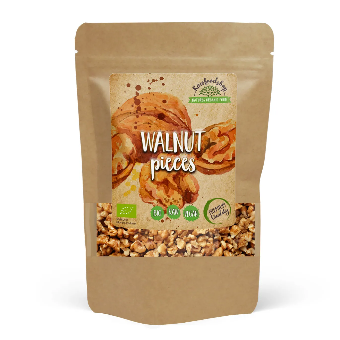Valnötter i bitar RAW EKO 250g