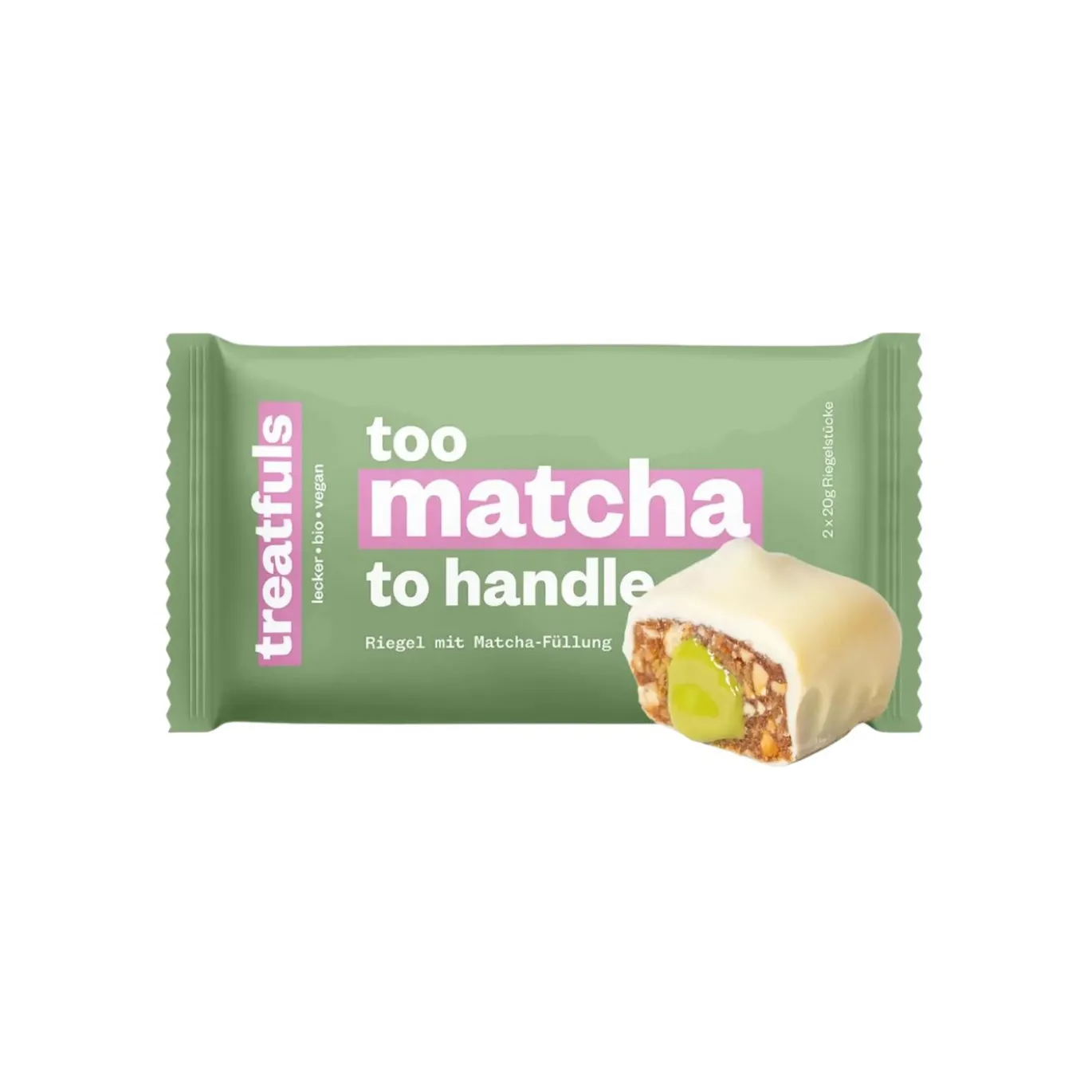 Vit Chokladbar med Matchafyllning EKO 2x20g
