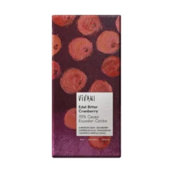 Vivani Choklad Mörk Tranbär 70% EKO 80g