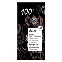 Vivani Choklad 100% + Nibs EKO 80g