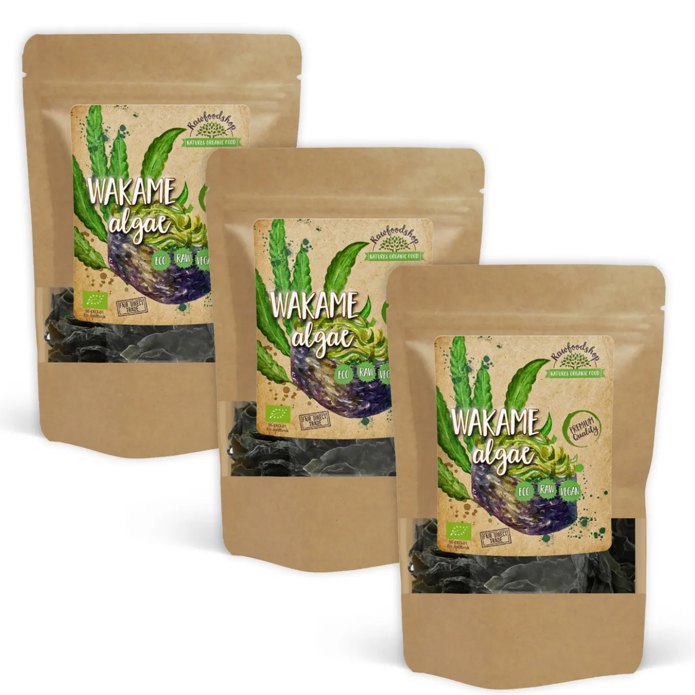 Wakame Alger EKO 125g x 3 paket