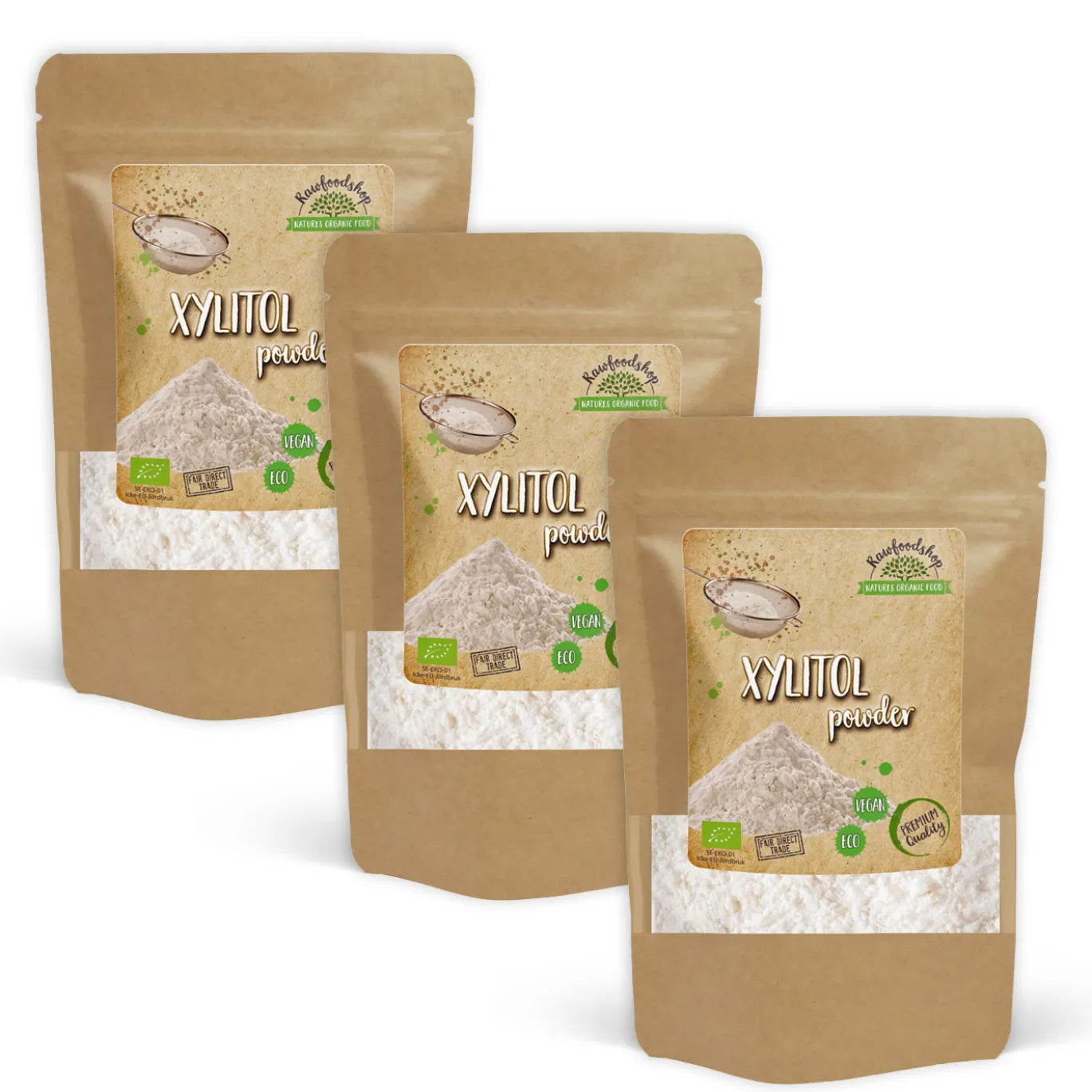 Xylitol Pulver EKO 500g x 3 paket